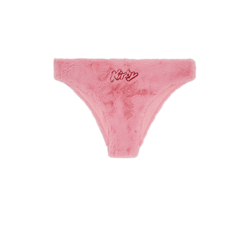 Braguita de pelo falso fufukirbiz rosa.