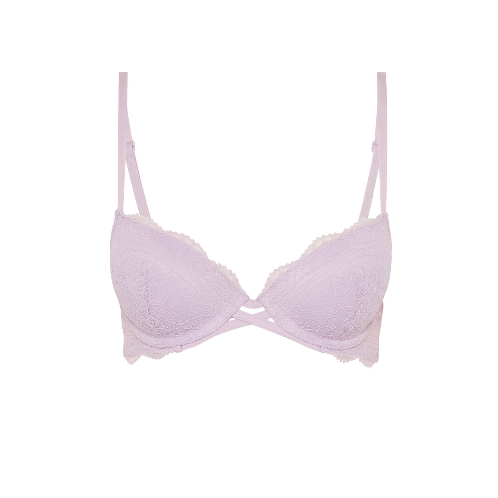Sujetador push-up de encaje - morado morado.