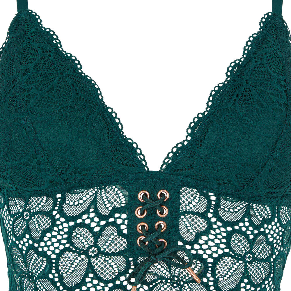Body de encaje - verde verde.