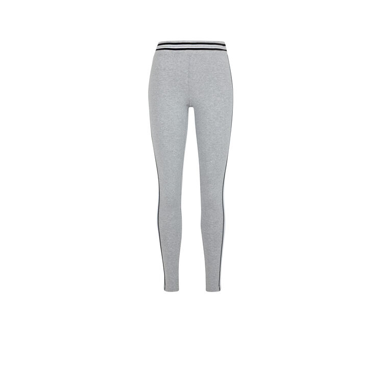 Leggings de punto con tiras a los lados cooleggiz gris.