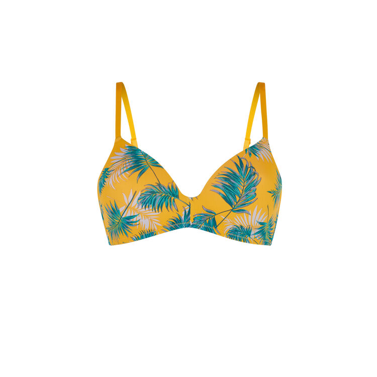 Sujetador estampado de microfibra palmiz yellow.