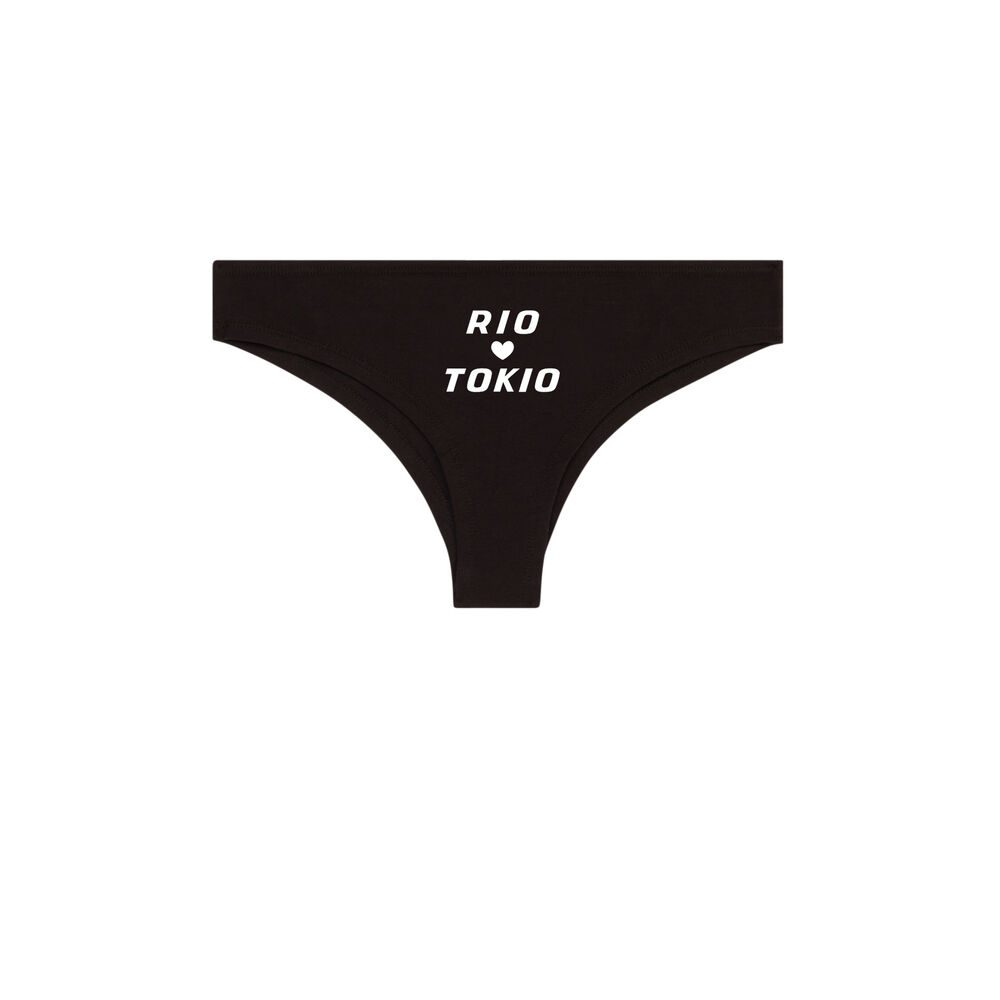 Braguita brasileña casa de papel - negra negro.