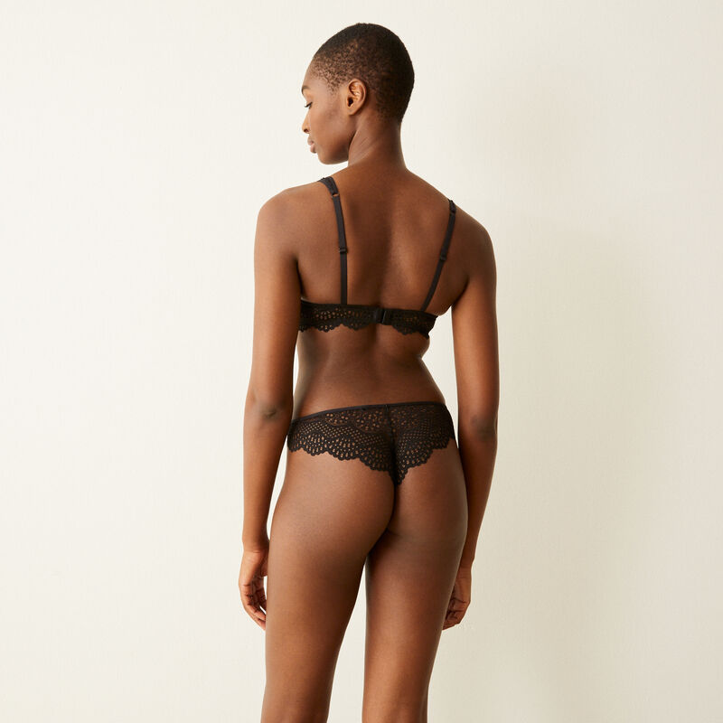 Braguita brasileña de encaje - negra Braguita brasileña de encaje - negra;