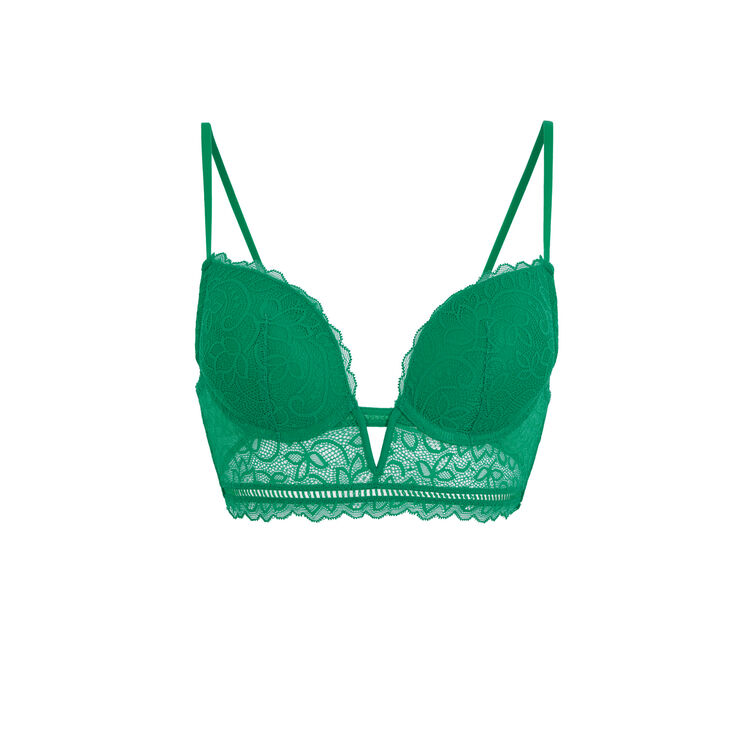 Sujetador push-up verde esmeralda sayiz verde.