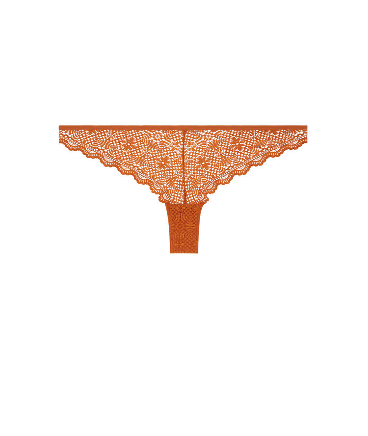 Braguita brasileña de encaje tomaliz camel.