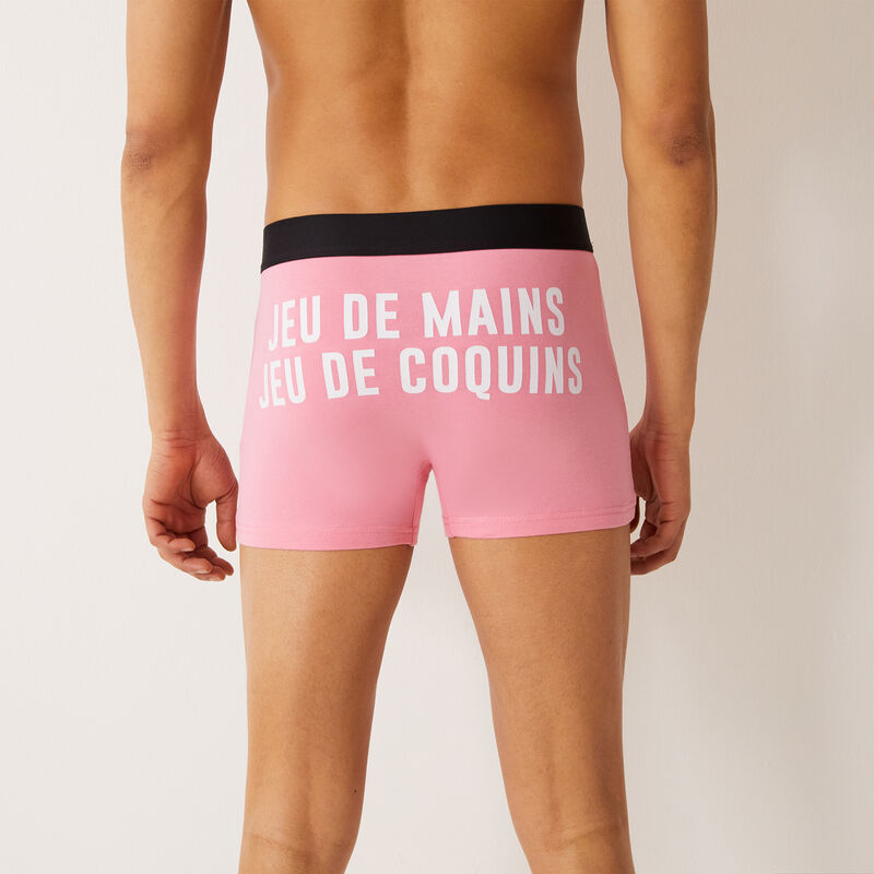 Bóxer con mensaje jeu de main jeu de coquin - rosa Bóxer con mensaje jeu de main jeu de coquin - rosa;