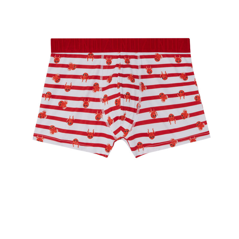 bóxer a rayas con motivos de pulpos - rojo bóxer a rayas con motivos de pulpos - rojo;