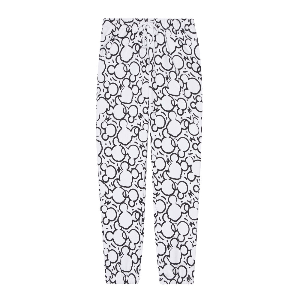 Pantalón con estampado de cabeza de mickey - blanco blanco.