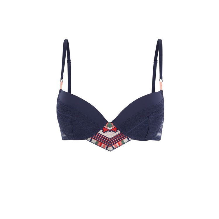 Sujetador azul marino push-up valliz azul marino.