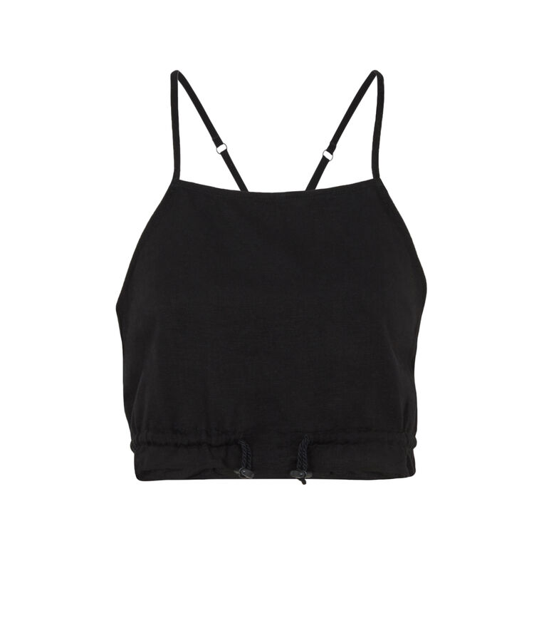 Top corto con tirantes finos - negro negro.