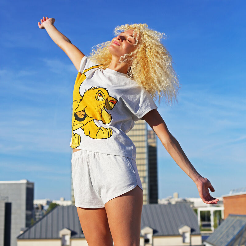 Top con estampado de Simba - gris Top con estampado de Simba - gris ;