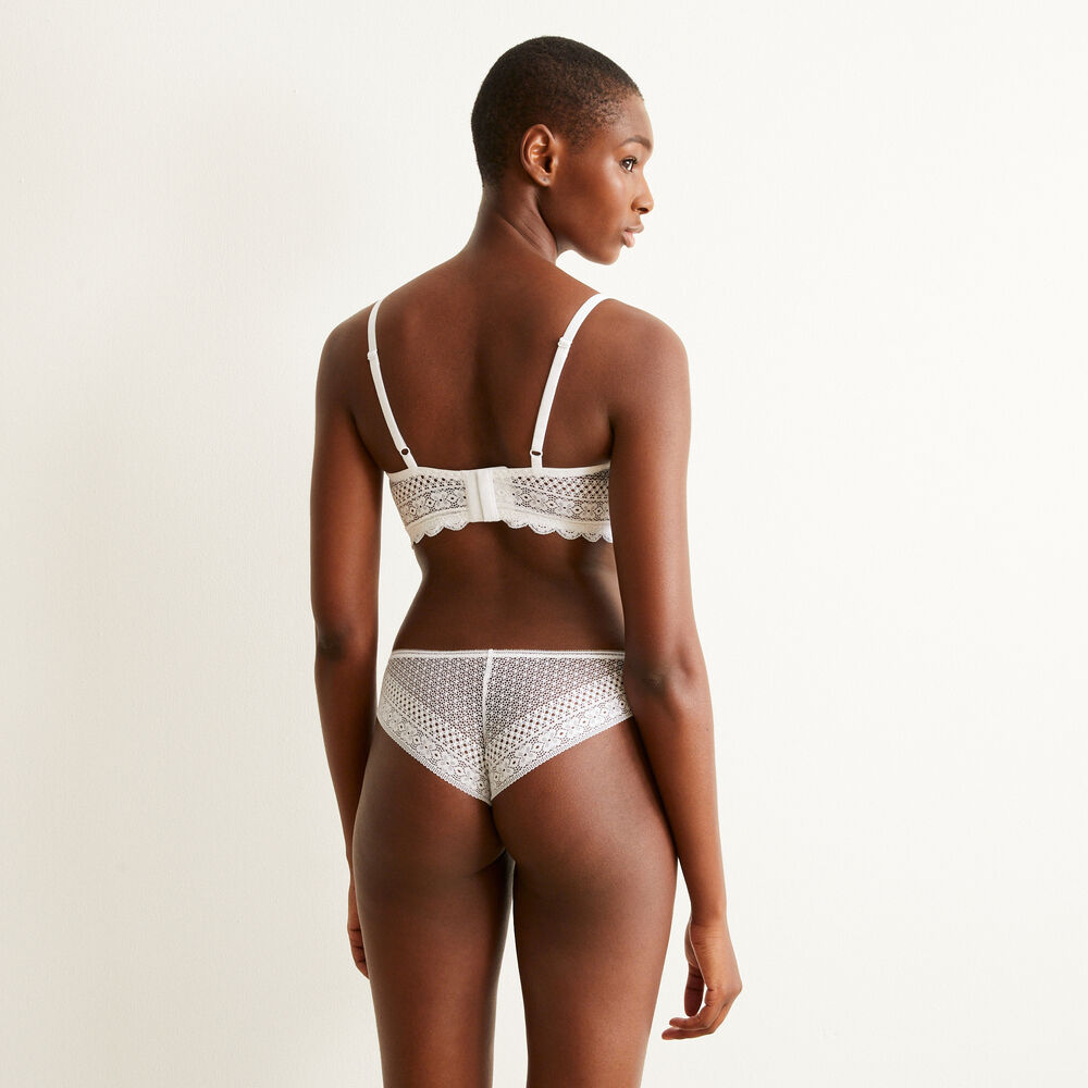 Braguita brasileña de encaje - blanco blanco.