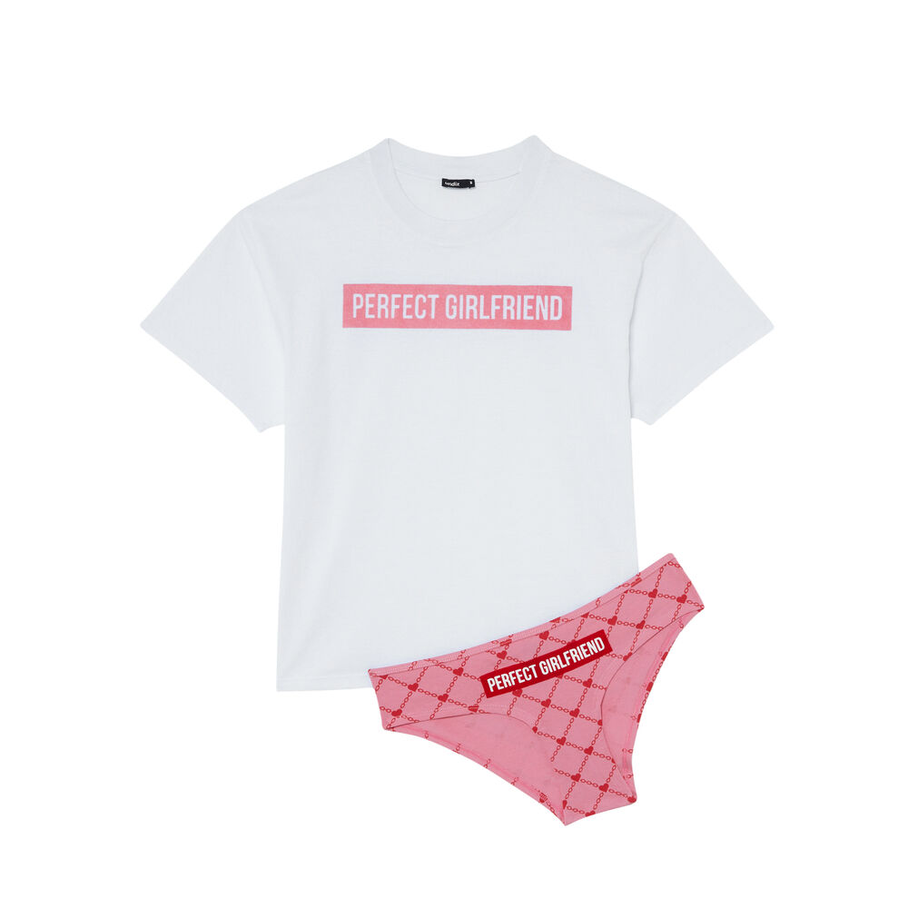 Conjunto de top y braguita perfect girlfriend - blanco blanco.