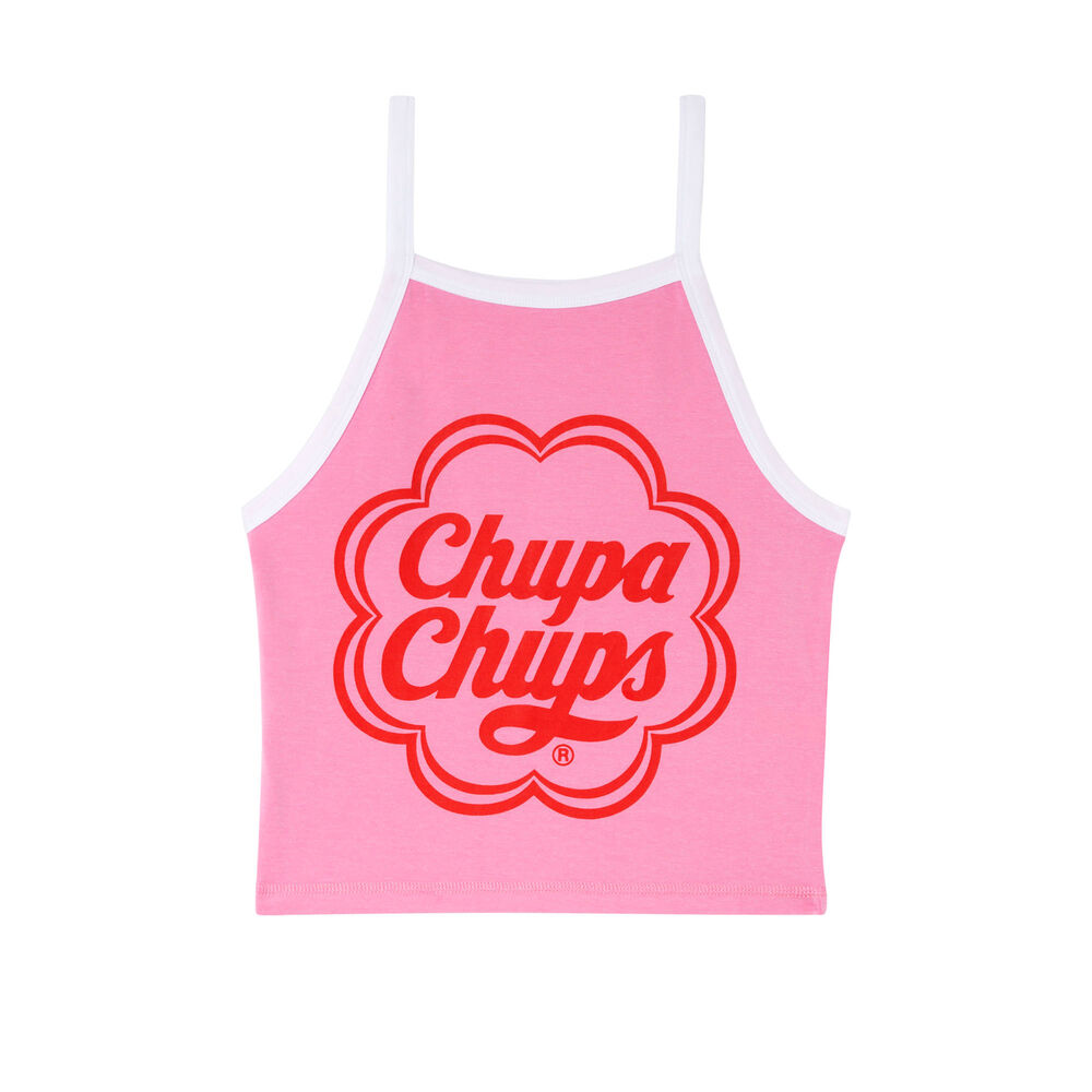 Camiseta sin mangas chupa chups - rosa rosa.