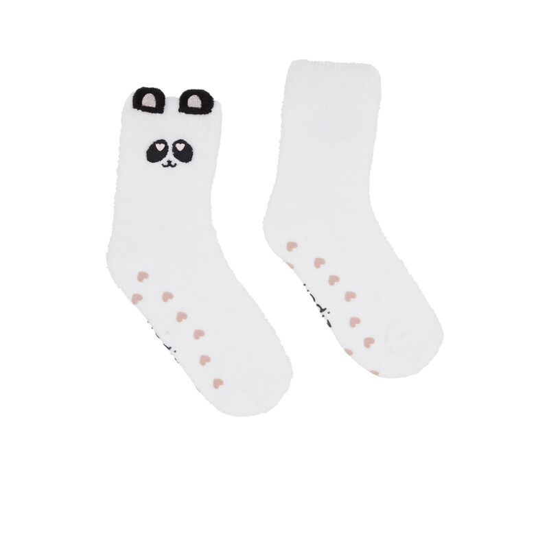 Calcetines de pelo de imitación panda fufupandaiz Calcetines de pelo de imitación panda fufupandaiz;