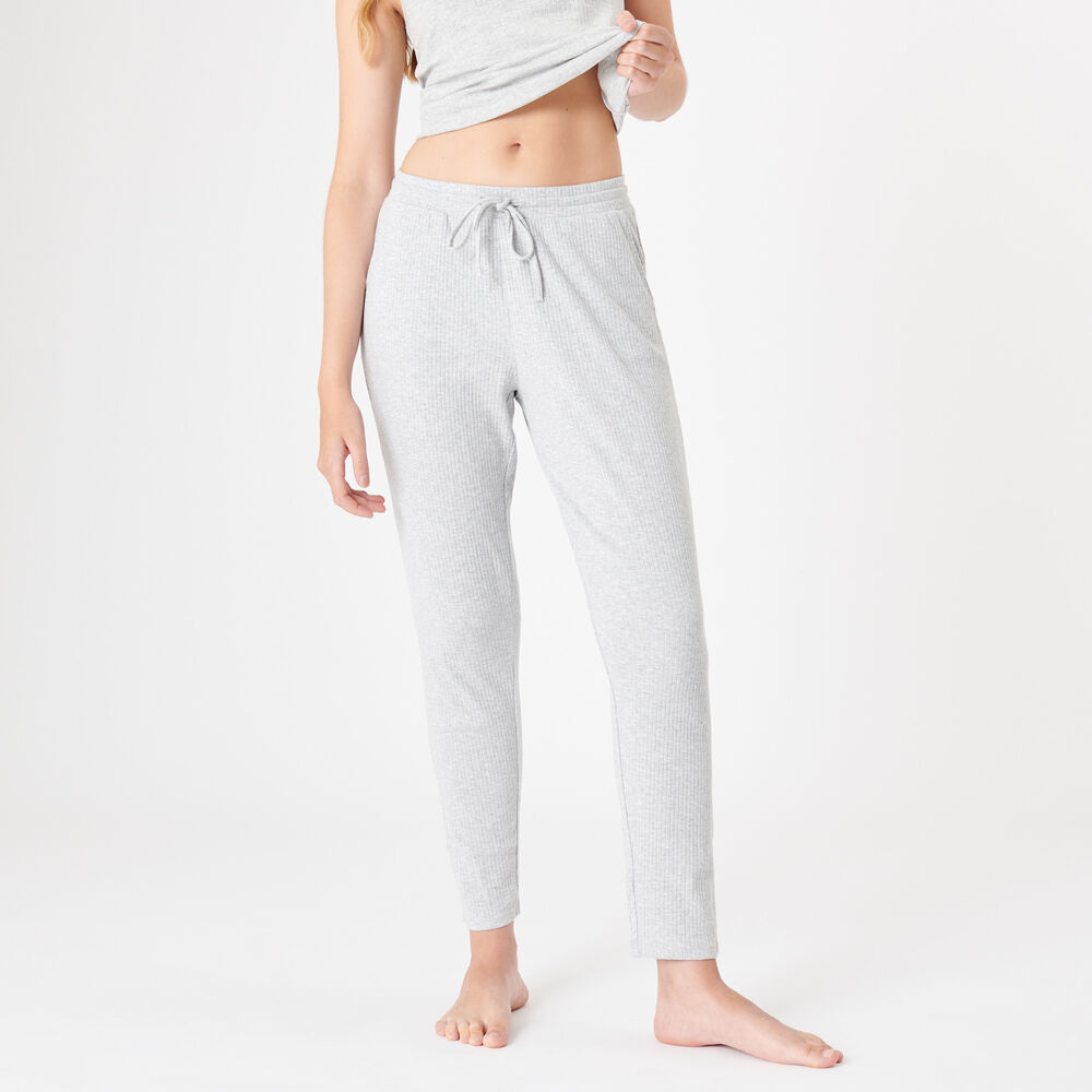 Pantalón de punto - gris claro gris.