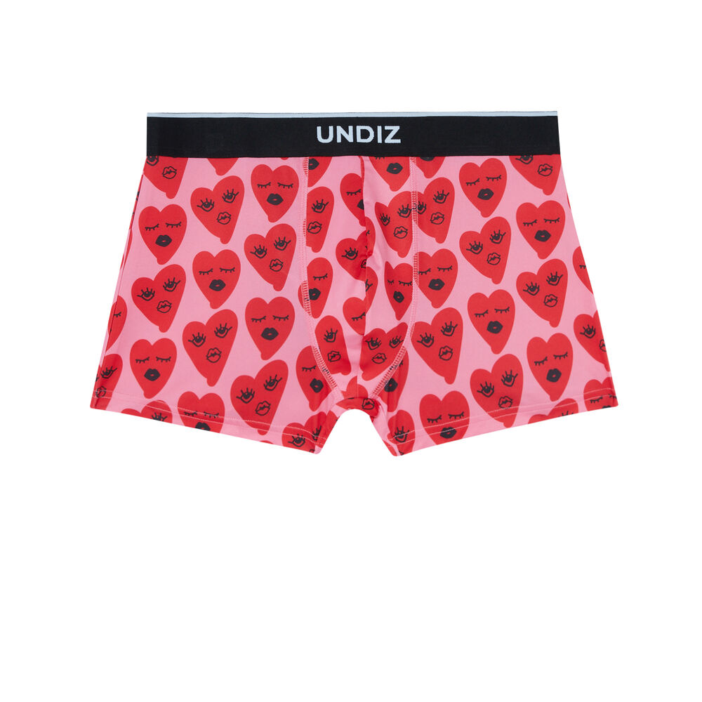 Bóxer con estampado de corazones - rosa rosa.
