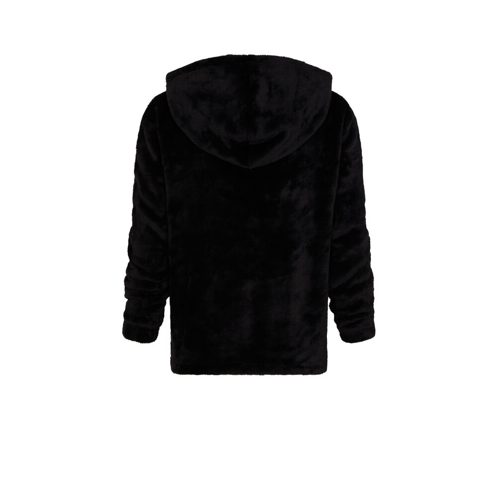 Sudadera de polar con cremallera - negra negro.