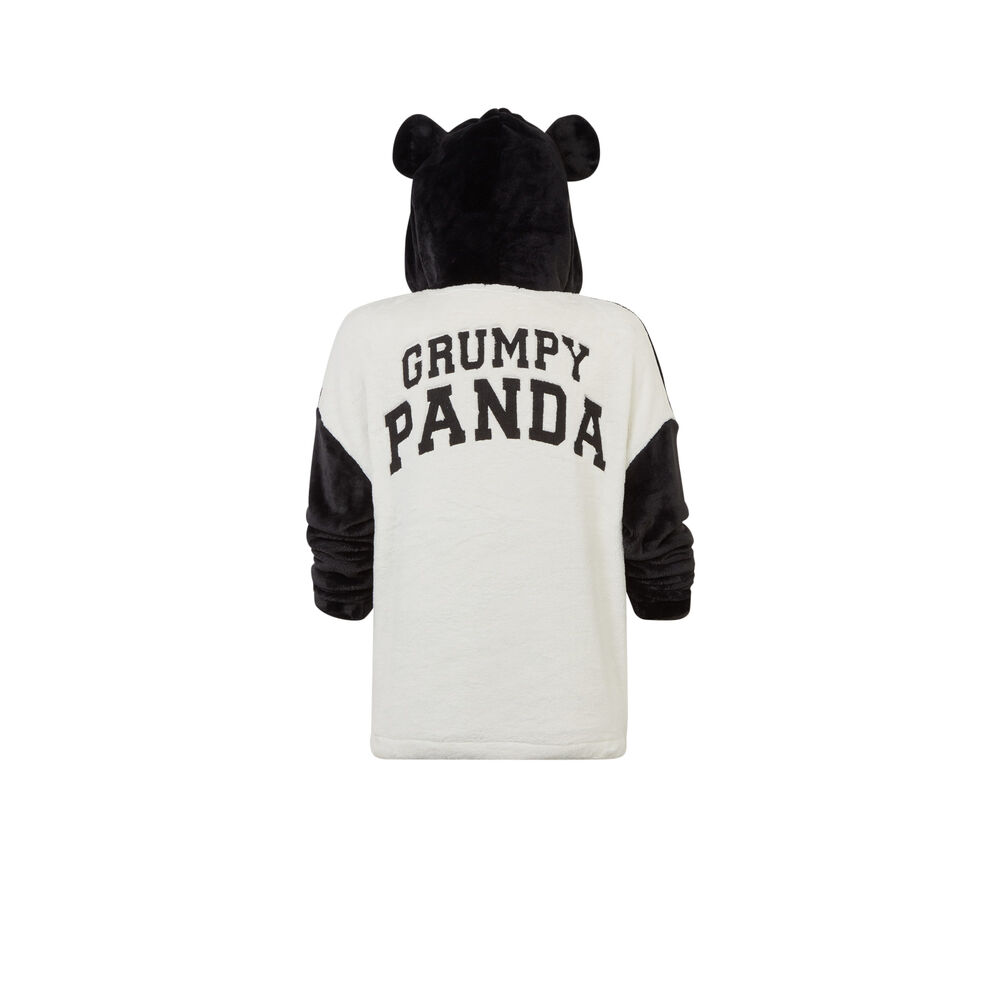 Polar panda con mensaje de panda gruñón - negro negro.