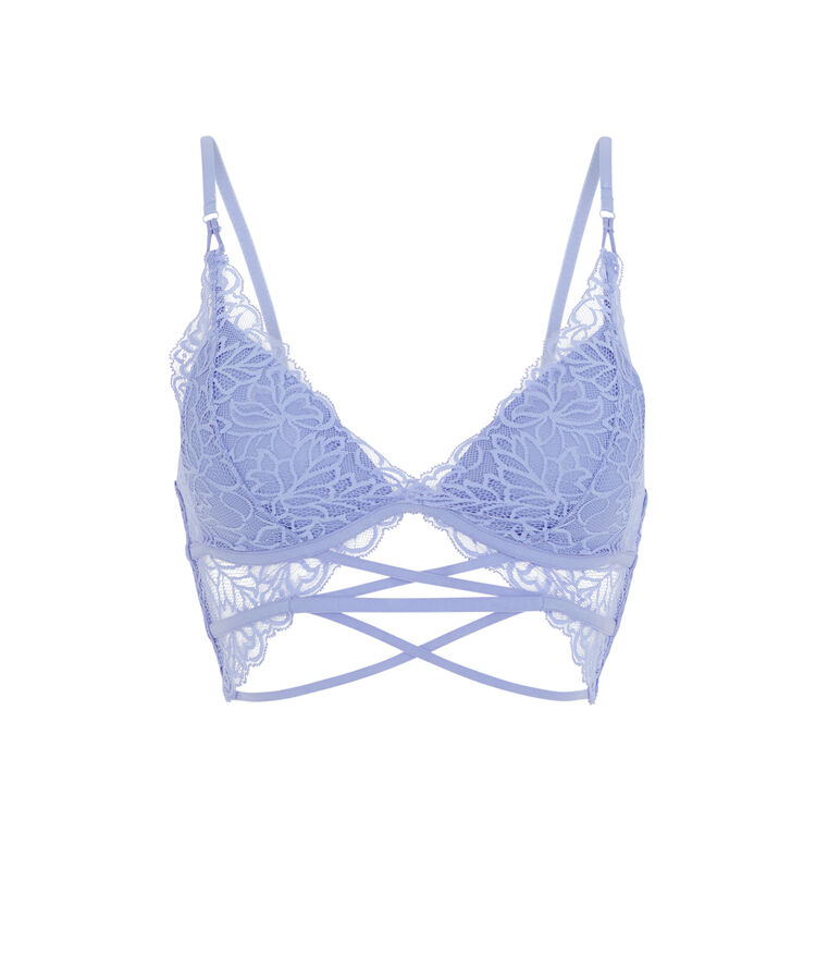Sujetador triángulo push-up de encaje - azul cielo azul cielo.