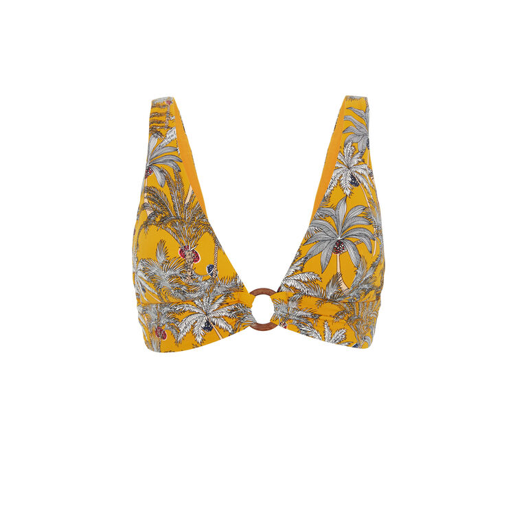 Top de bikini triangular amarillo Teneriz Top de bikini triangular amarillo Teneriz;