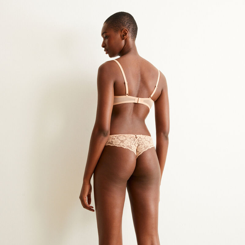 tanga de encaje floral - rosa tanga de encaje floral - rosa;