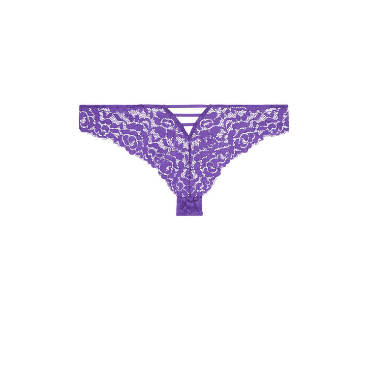 Tanga de encaje luluiz violeta.