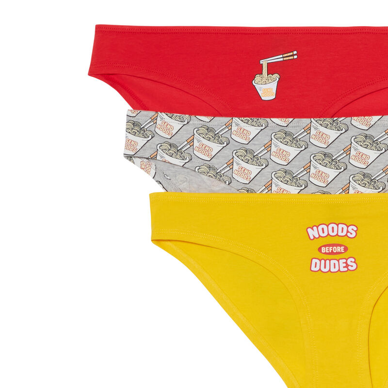Juego de braguitas de algodón noodles - beis Juego de braguitas de algodón noodles - beis;
