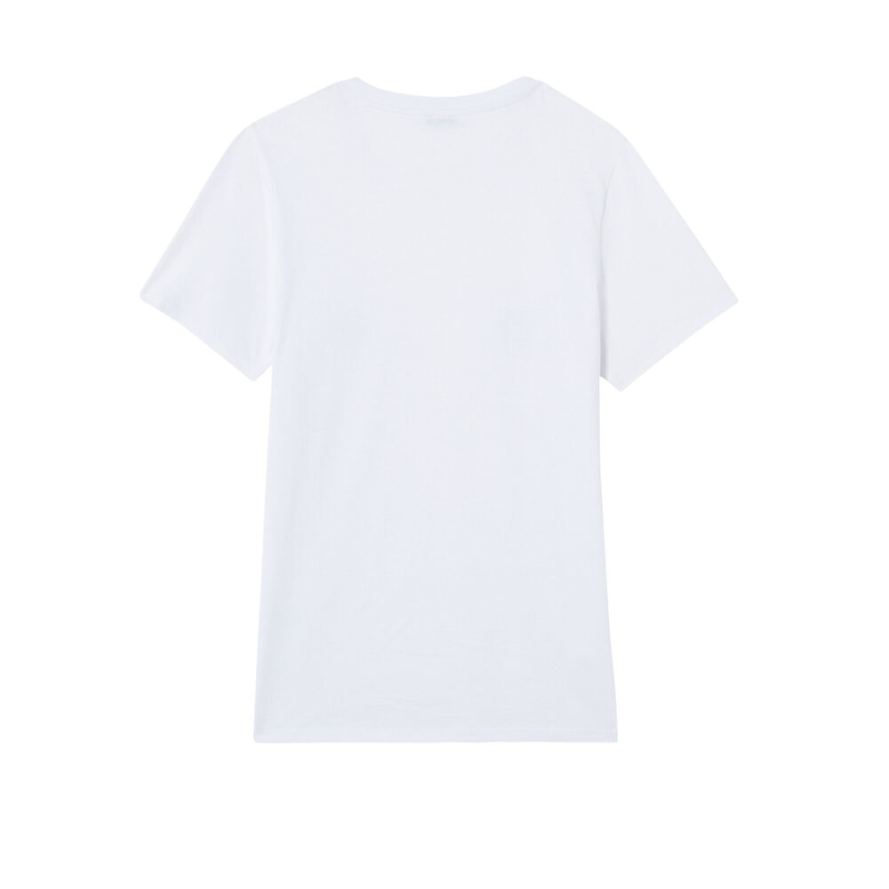 Top con estampado de corazones, flores o labios - blanco blanco.