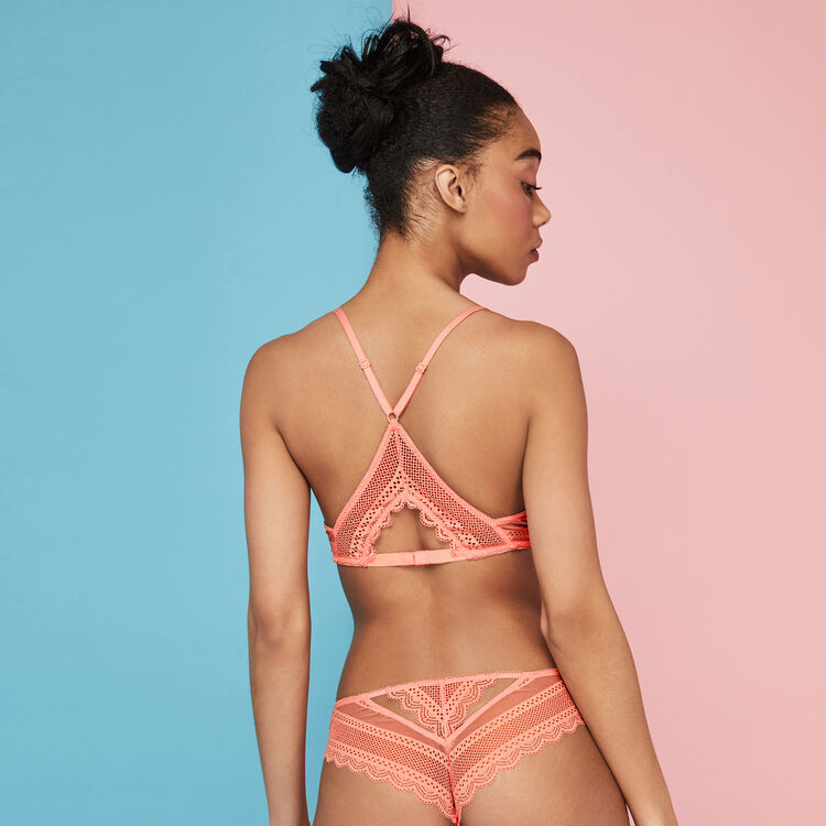 Sujetador deportivo con aros rosa melocotón leiliz pink.