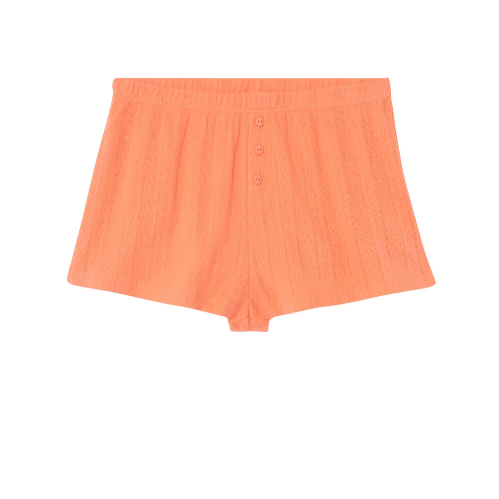 Shorts lisos de punto con puntitos - rojo rojo.