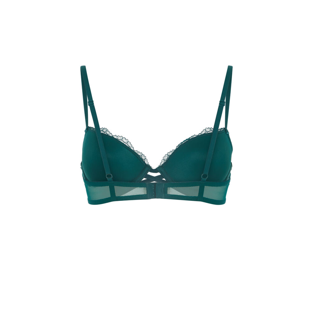 Sujetador push-up de encaje - verde verde.