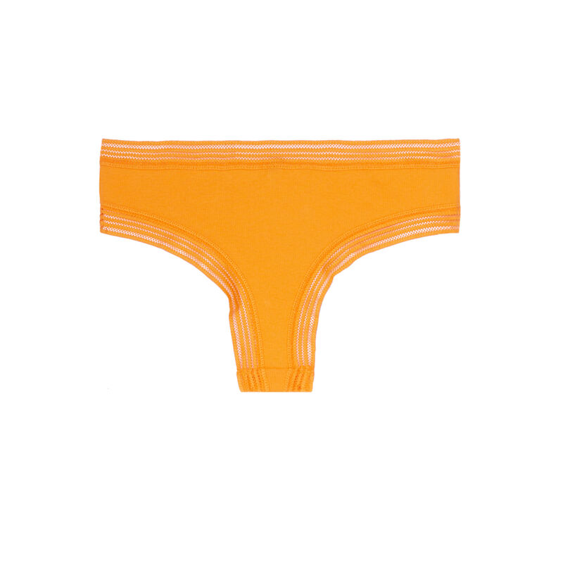 Braguita culotte lisa con detalles de encaje - roja Braguita culotte lisa con detalles de encaje - roja;