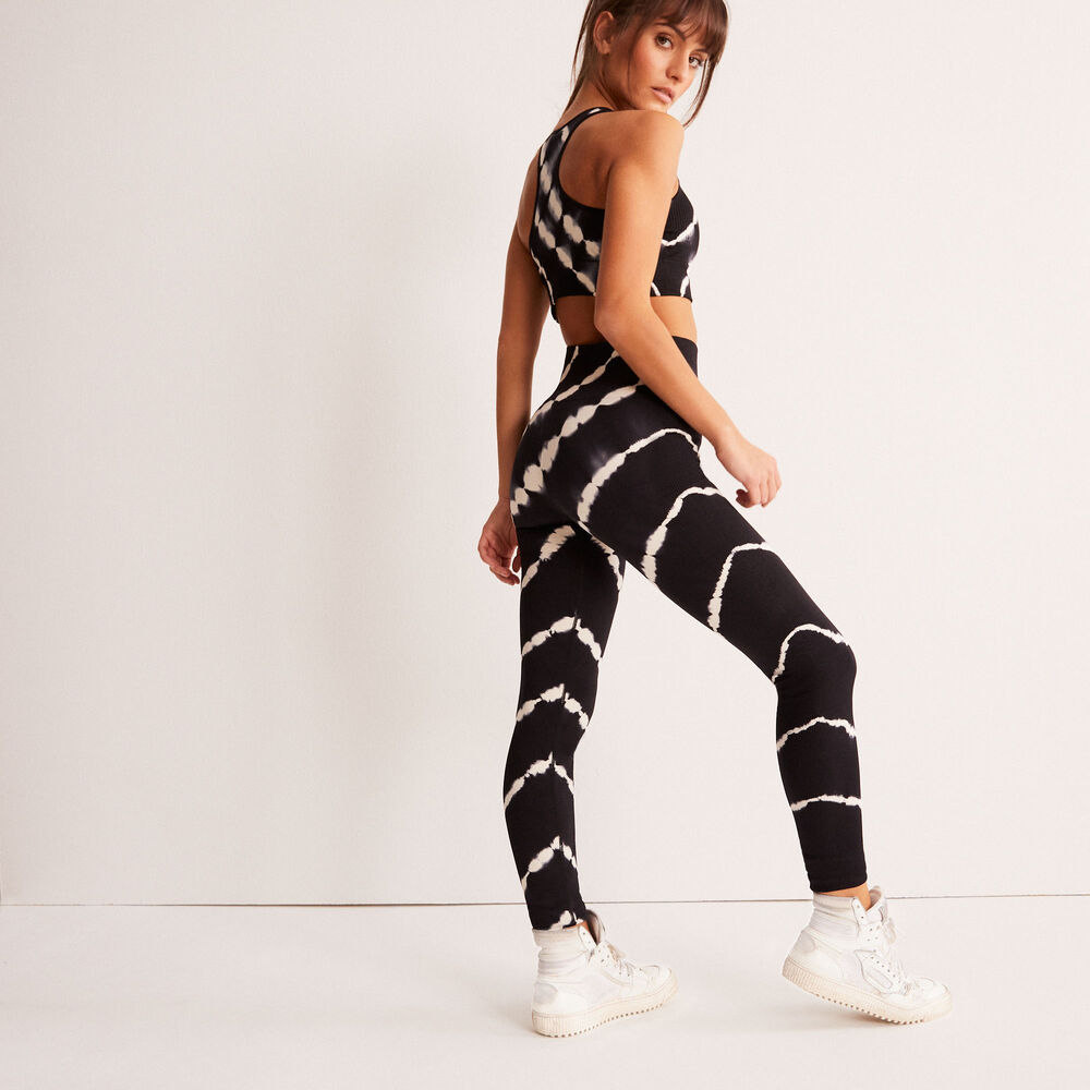 Sujetador deportivo de efecto tie and dye - negro negro.