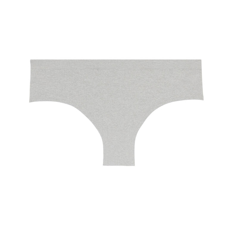 Braguita culotte lisa sin costuras - gris jaspeado Braguita culotte lisa sin costuras - gris jaspeado;