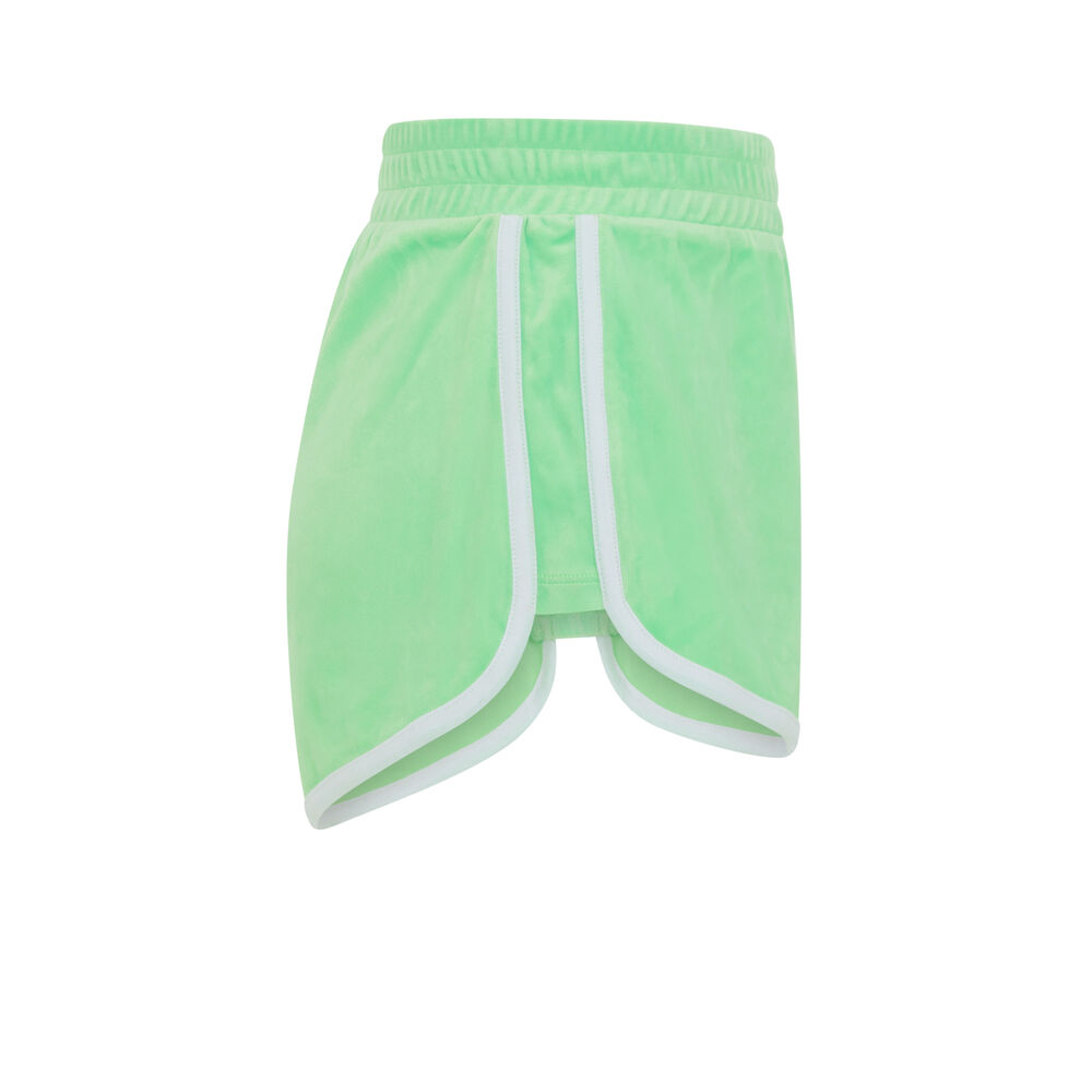 Short liso de terciopelo - verde manzana verde manzana.