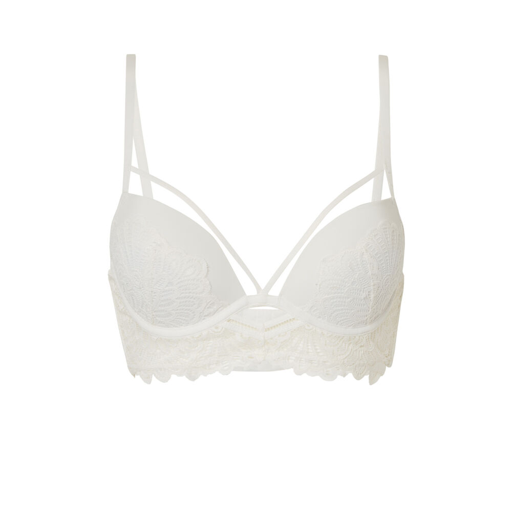 Sujetador push-up cintas cruzadas - crudo crudo.