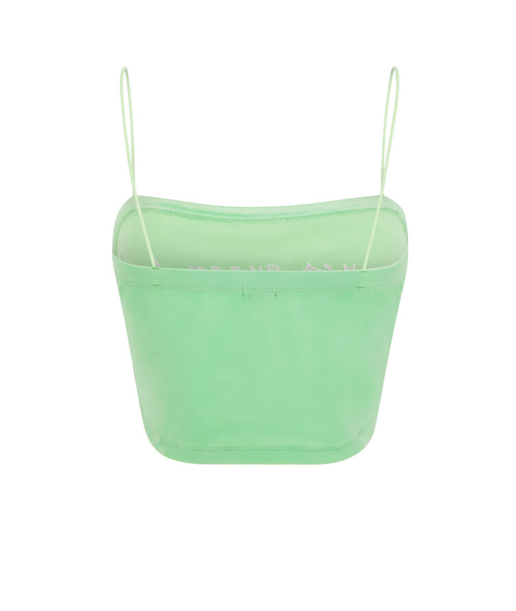 Crop top de terciopelo - verde manzana verde manzana.