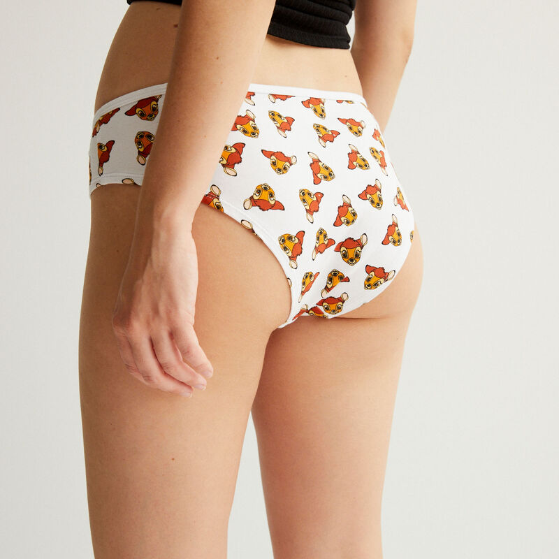 Braguita culotte con estampado de Bambi - blanco Braguita culotte con estampado de Bambi - blanco;