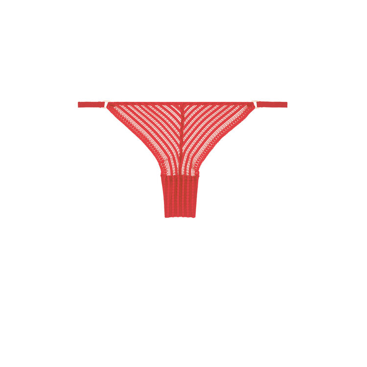 Tanga en dentelle cultiz rouge.