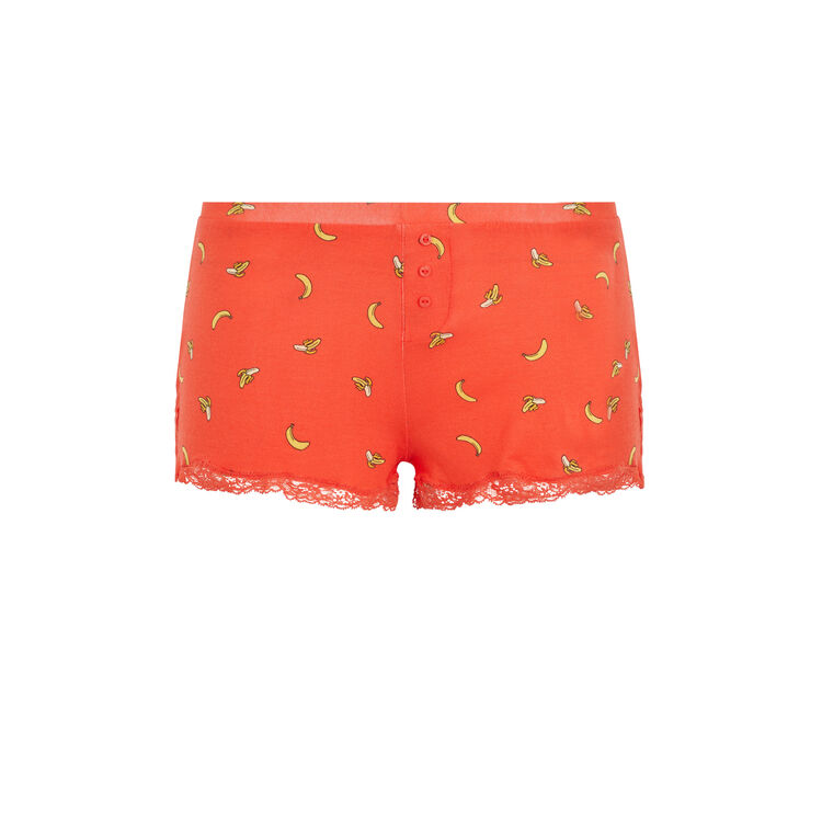 Shorts con dibujos de plátanos bananiz mandarina.