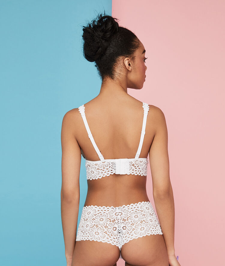 Shorty de encaje blanco evoliz blanc.