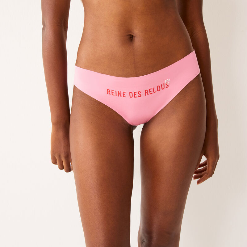 Braguita culotte con mensaje reine des relou - rosa Braguita culotte con mensaje reine des relou - rosa ;