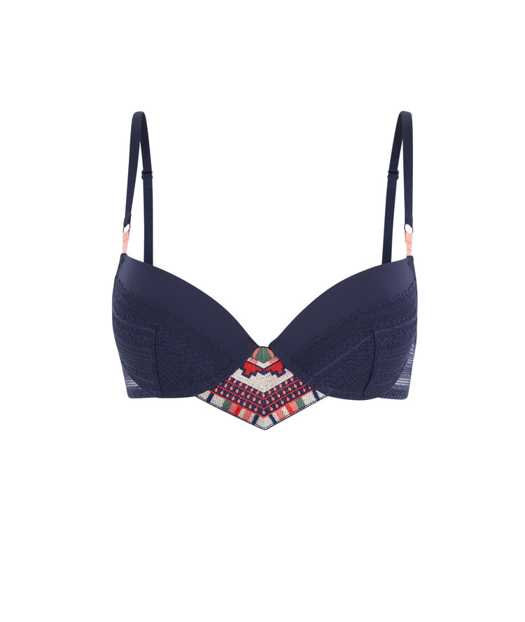 Sujetador azul marino push-up valliz azul marino.