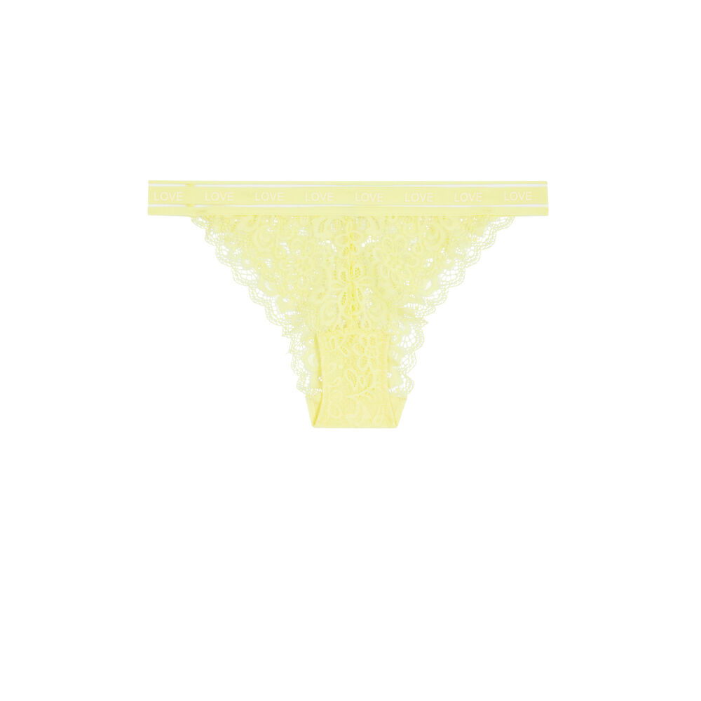 Braguita con encaje - amarilla amarillo.