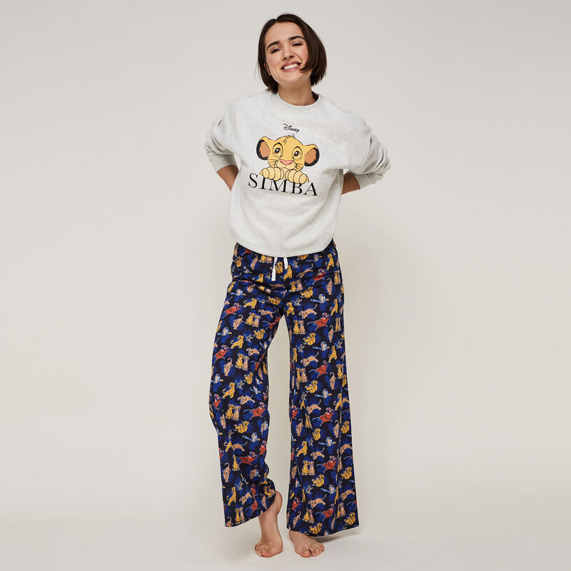 Pantalón ancho con estampado simbaliz Pantalón ancho con estampado simbaliz;