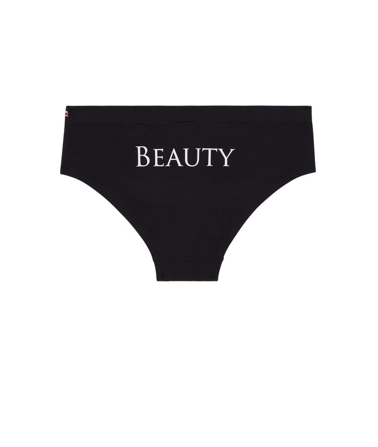 Culotte con mensaje engralcoeuriz negro.