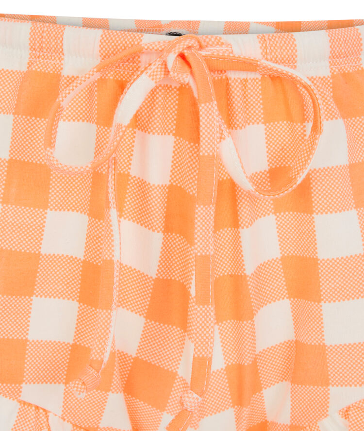 Short con estampado vichy - naranja naranja.