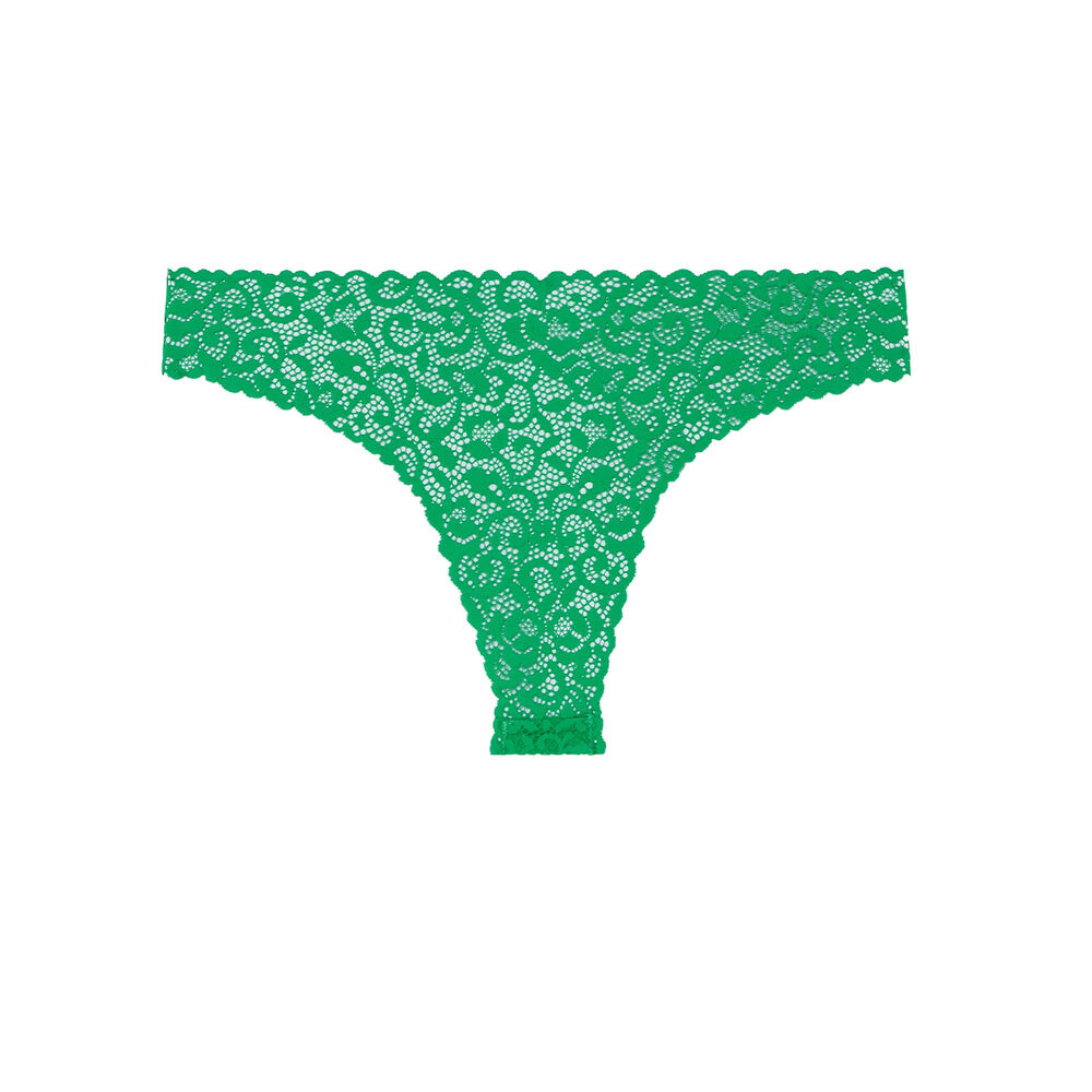 Braguita brasileña de encaje fino - verde verde.