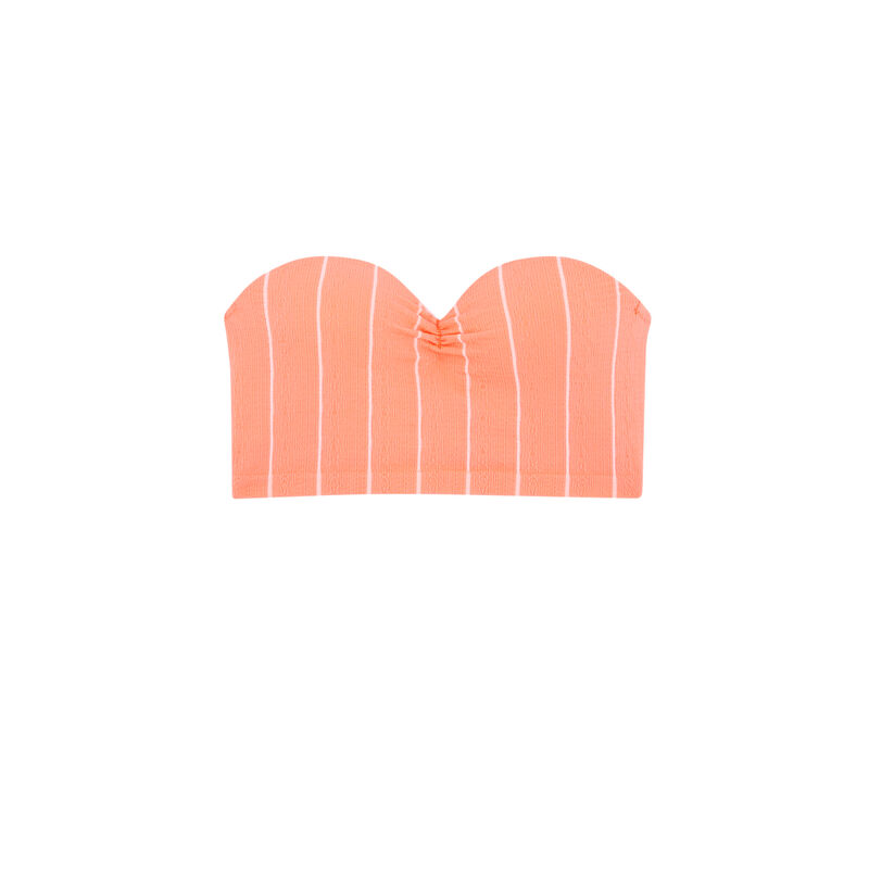 Sujetador bandeau push-up - coral Sujetador bandeau push-up - coral;